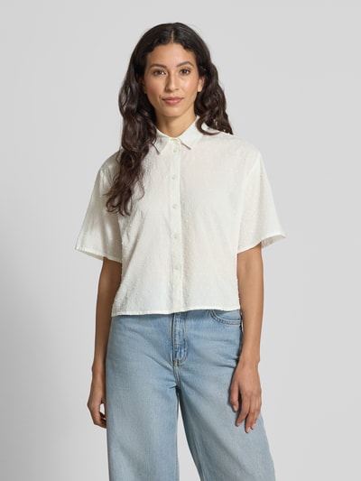 Jake*s Casual Boxy Fit Bluse mit 1/2-Arm Offwhite 4
