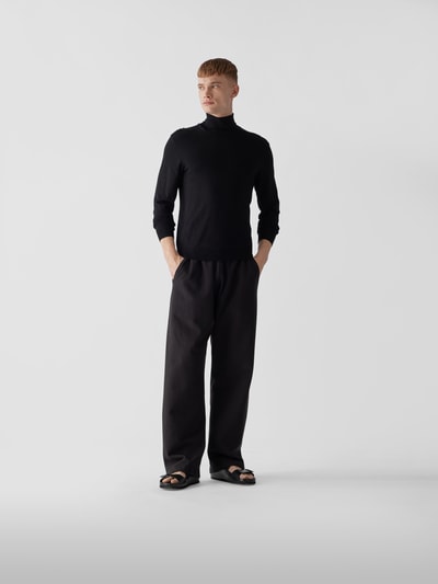 Officine Creative Pantoletten aus Leder Schwarz 1