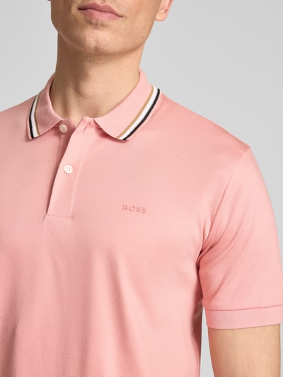 BOSS Slim Fit Poloshirt aus reiner Baumwolle Modell 'PENROSE' Hellrosa 3