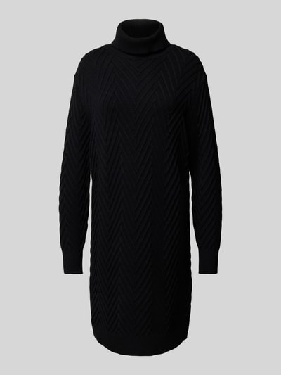 FREE/QUENT Knielanges Kleid mit Strukturmuster Modell 'SATURN' Black 2