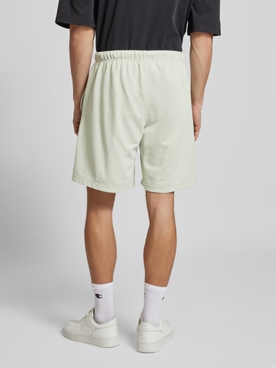 CHAMPION Regular fit bermuda met labelstitching Mintgroen - 5