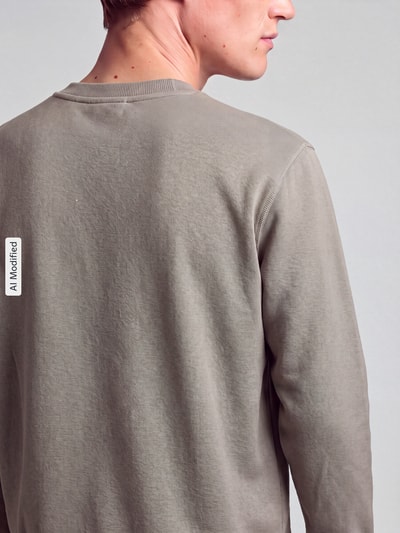 G-Star RAW Sweatshirt mit Ton-in-Ton Logo-Details Hellgrau 3