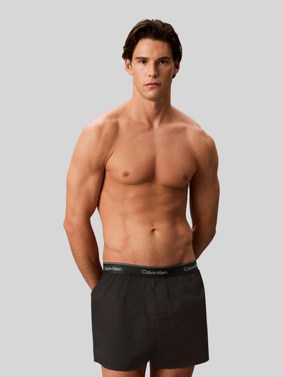 Calvin Klein Underwear Regular Fit Boxershorts aus Baumwoll-Mix im 3er-Pack Black 4