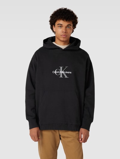 Calvin Klein Jeans Hoodie mit Label-Stitching Modell 'ARCHIVAL MONOLOGO' Black 4