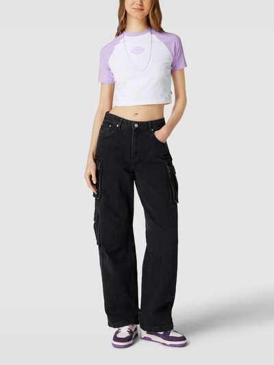 Dickies Cropped T-Shirt mit Logo-Print Modell 'SODAVILLE' Lila 1