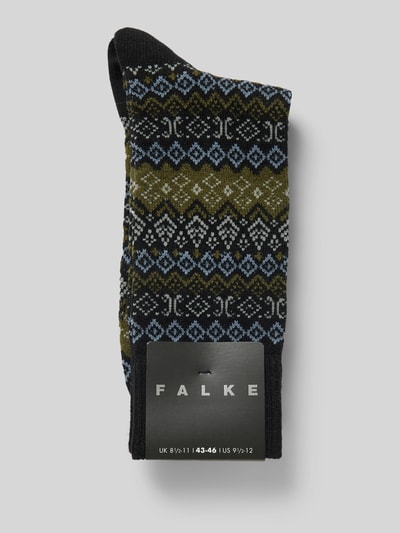 Falke Socken mit Label-Detail und Woll-Anteil Modell 'ASPEN' Black 3