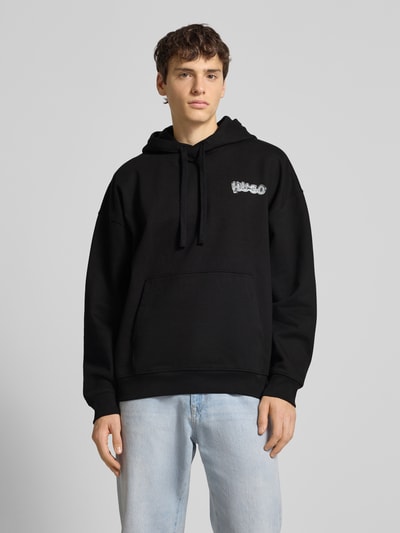Hugo Blue Relaxed Fit Hoodie aus reiner Baumwolle Modell 'NYROHOOD' Black 4