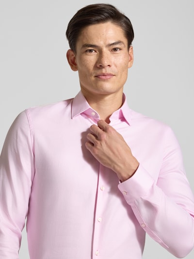 Jake*s Slim Fit Businesshemd aus reiner Baumwolle Pink 3