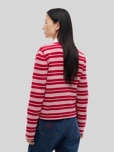 Tommy Hilfiger Regular Fit Strickjacke aus Baumwoll-Mix  Rot 5