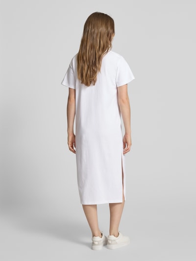 Polo Ralph Lauren T-shirtjurk met labelstitching Wit - 5