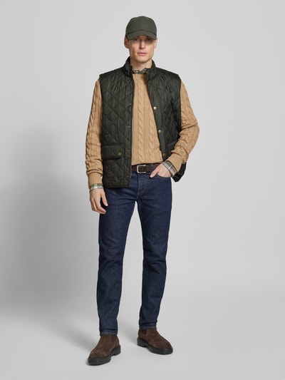 Barbour Steppweste mit Stehkragen Modell 'New Lowerdale' Dunkelgruen 1