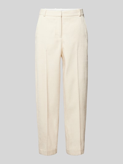 BOSS Straight Leg Stoffhose mit Strukturmuster Offwhite 2