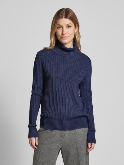 Christian Berg Woman Strickpullover mit Rollkragen Dunkelblau 4