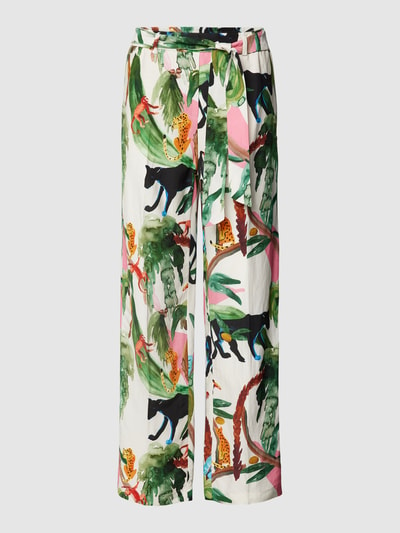 Marc Cain Hose mit Allover-Print Offwhite 2