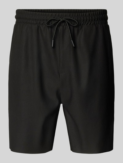 Only & Sons Regular fit korte broek met structuurmotief, model 'DRUM LIFE' Zwart - 2