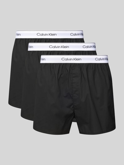 Calvin Klein Underwear Boxershorts mit elastischem Logo-Bund im 3er-Pack Black 1