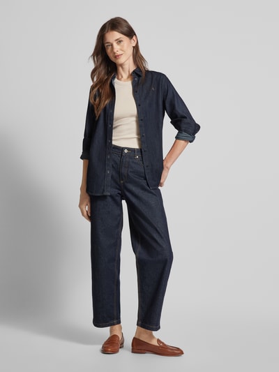 Lauren Ralph Lauren Overhemdblouse in denimlook, model 'JAMELKO' Marineblauw - 1