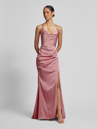 Laona Abendkleid mit Wasserfall-Ausschnitt Rose 4