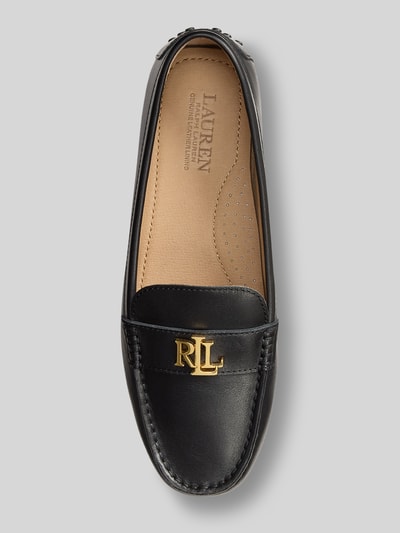 Lauren Ralph Lauren Slipper aus echtem Kalbsleder Black 3