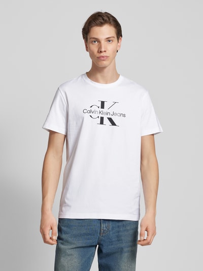 Calvin Klein Jeans T-shirt met logoprint Wit - 4