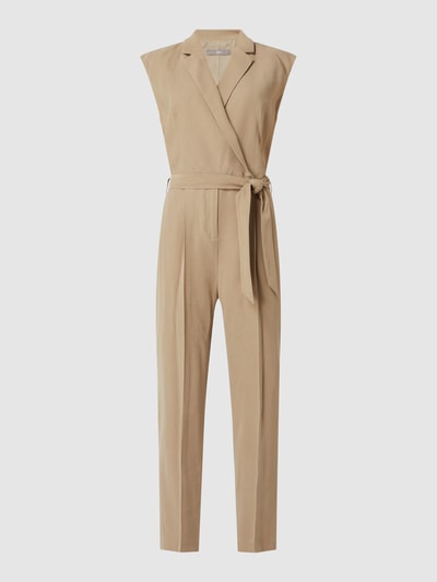 Jake*s Collection Jumpsuit van viscosemix, model 'Lapei' Zand - 2