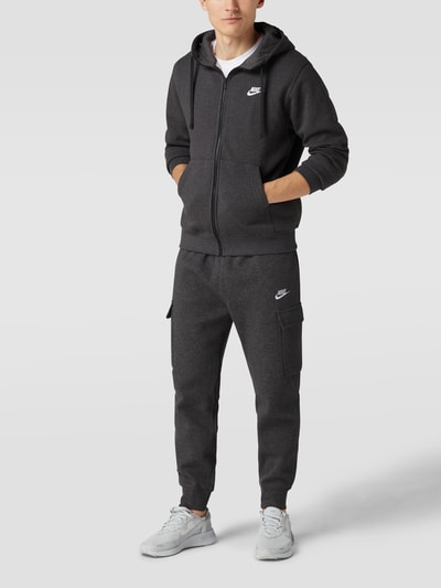 Nike Sweatjacke mit Kapuze Anthrazit Melange 1