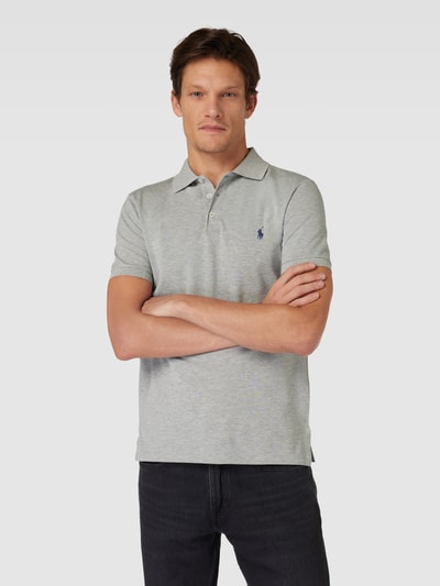 Polo Ralph Lauren Poloshirt mit Logo-Stitching Hellgrau 4