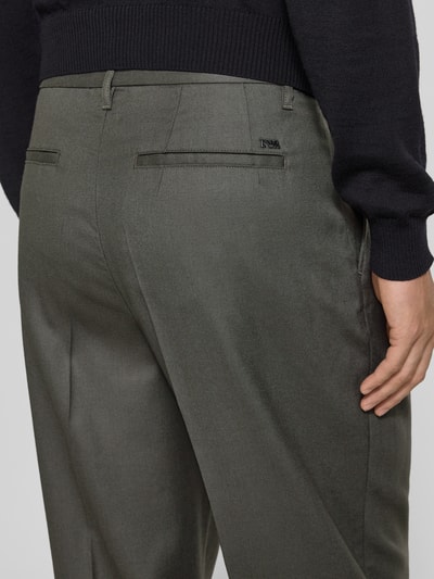 Emporio Armani Regular Fit Anzughose mit Bundfalten Schlamm 3