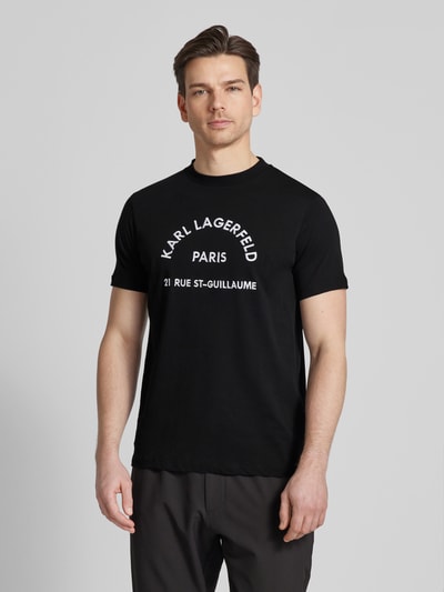 Karl Lagerfeld T-Shirt mit Label-Stitching Black 4