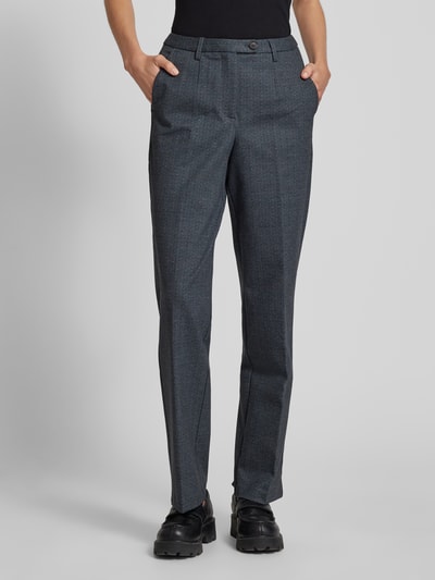 Tom Tailor Straight Fit Stoffhose mit Fischgrätenmuster Modell 'MIA' Anthrazit 4