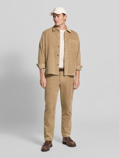 Selected Regular Fit Hemdjacke aus Baumwoll-Mix Modell 'OTTO' Sand 1