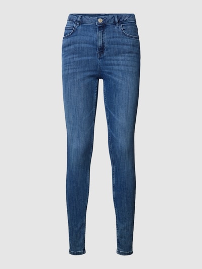 Review Slim fit jeans met stretch  Donkerblauw - 2