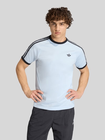 adidas Originals Regular Fit T-Shirt aus reiner Baumwolle Hellblau 4