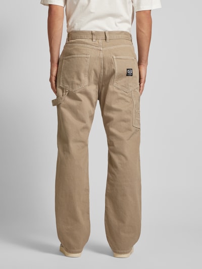 REVIEW Baggy carpenter jeans met contrastnaden Beige - 5