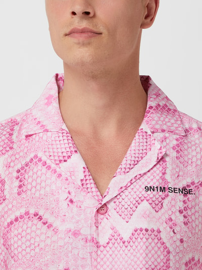 9N1M SENSE Koszula casualowa o kroju regular fit z mieszanki modalu  Neonowy różowy 3