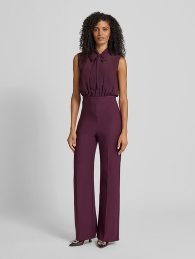 Rinascimento Jumpsuit mit Bundfalten Bordeaux 4