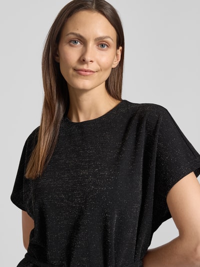 Selected Femme Oversized jurk met strikceintuur, model 'SANDRA' Zwart - 3