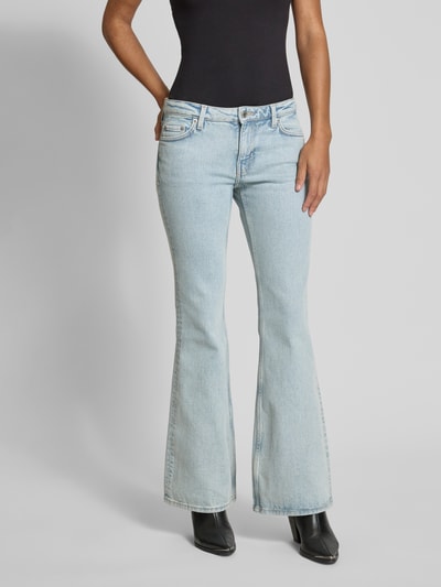 WEEKDAY Jeansy rozkloszowane z mieszanki bawełny Jasnoniebieski 4