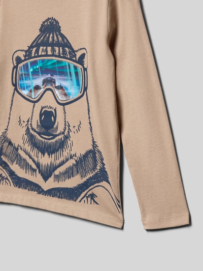 s.Oliver RED LABEL Regular fit shirt met lange mouwen van puur katoen Beige - 2