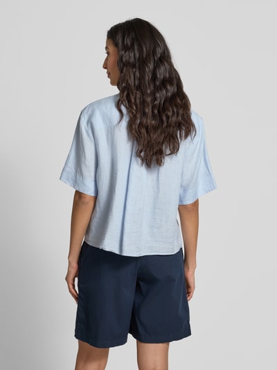 Tommy Hilfiger Relaxed Fit Hemdbluse aus reinem Leinen Hellblau 5