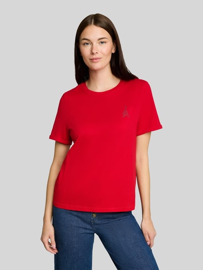 Tom Tailor Regular Fit T-Shirt aus reiner Baumwolle Rot 4