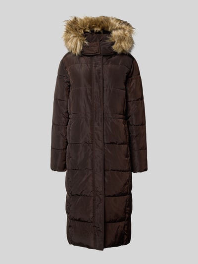 More & More Gewatteerde jas met ritszakken Chocoladebruin - 2