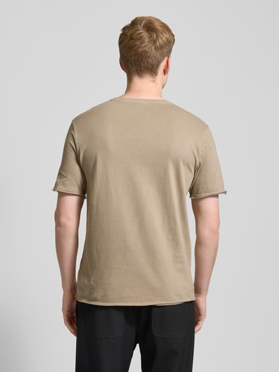 Drykorn T-Shirt mit Rundhalsausschnitt Modell 'KENDRICK' Mittelbraun 5