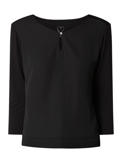 Betty Barclay Shirt mit Vorderseite aus Chiffon Black 2