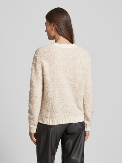 Tom Tailor Bouclé Cardigan mit Wollanteil Beige 5