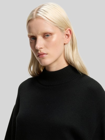 HUGO Loose Fit Pullover aus Woll-Mix Modell 'Sorellenio' Black 3