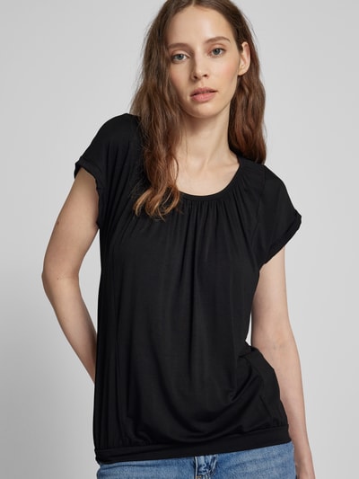 Soyaconcept T-Shirt mit gelegten Falten Modell 'Marica' Black 3