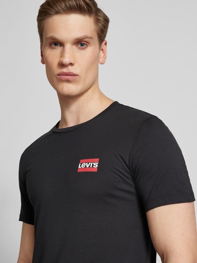 Levi's® T-Shirt mit Label-Print im 2er-Pack Black 3