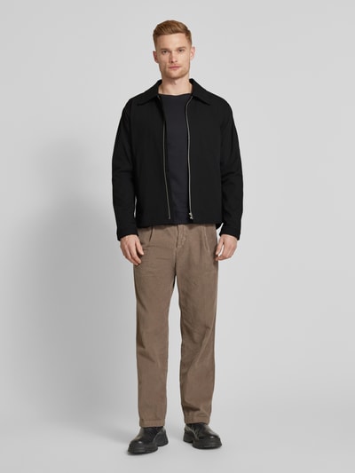 SELECTED HOMME Colbert met deelbare ritssluiting, model 'LIAM' Zwart - 1