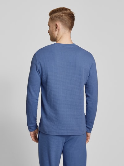 HUGO Longsleeve mit Label-Stitching Modell 'Austin' Jeansblau 5